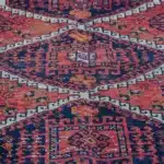 Close-up of a hand-knotted turkish carpet