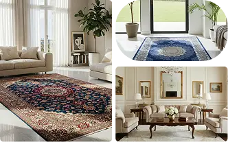 Traditional Turkish carpet and area rug styling ideas in modern classic living rooms